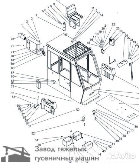 Кабина управления 251.17.00.000-01 крана дэк-251