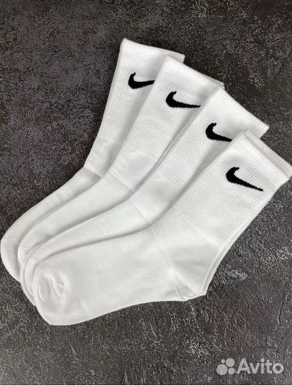 Носки nike высокие белые