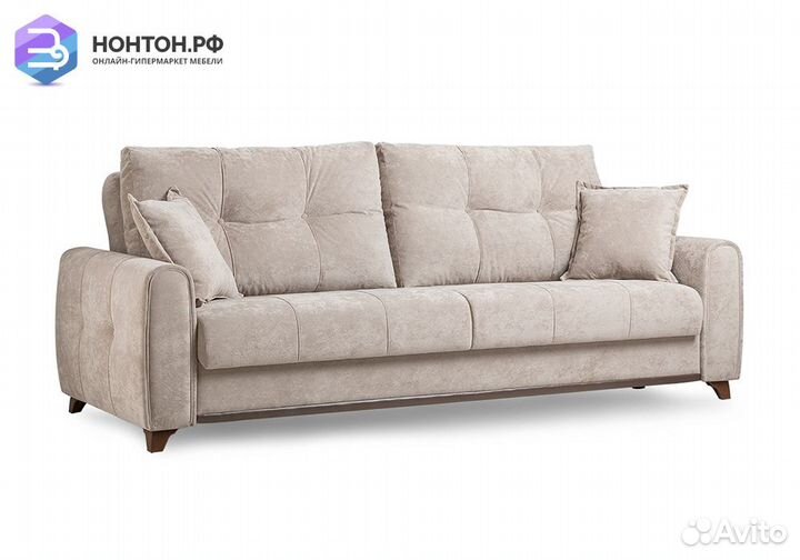 Диван книжка Плимут светло-бежевый / коричневый