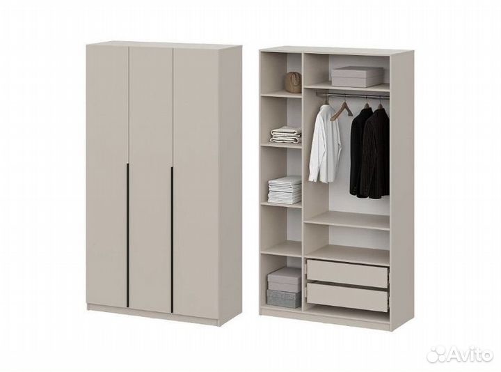 Шкаф распашной бежевый 120 см