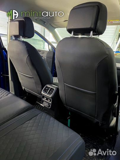 Чехлы уровня перетяжки на VW Tiguan 2