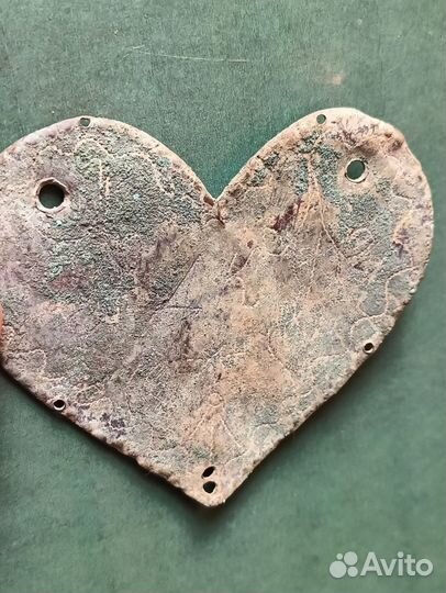 Накладка Сердце с надписью,старинная.Крым