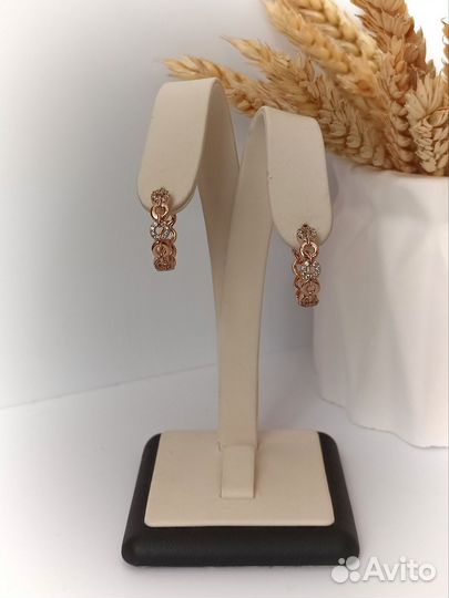 Конго с цирконами, покрытие золото