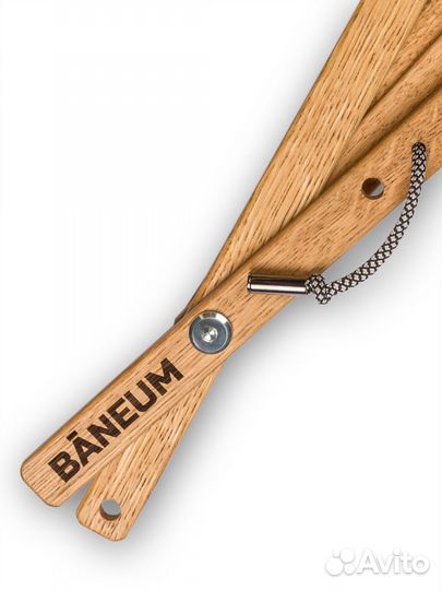 Банный веер Банеум прочный и легкий из дуба