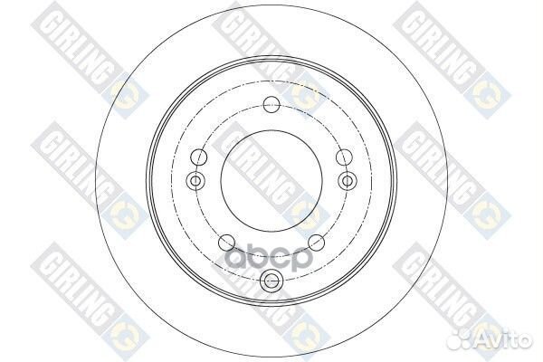 6078194 Диск тормозной KIA cerato/soul 09- задн