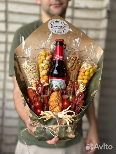 Букет Мужской Мясной Съедобный Конверт