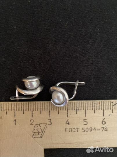 Серьги серебро