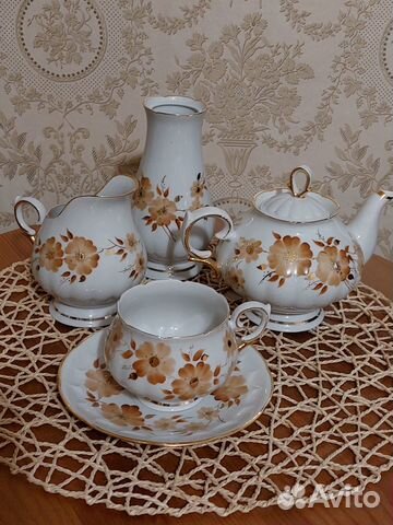Чайник, молочник, ваза, чашки, сахарницы СССР