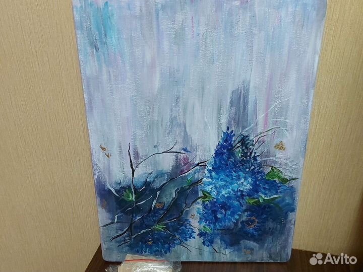 Картина для интерьера на холсте цветы