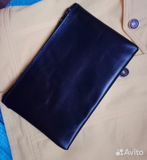 Косметичка из натуральной итальянской кожи