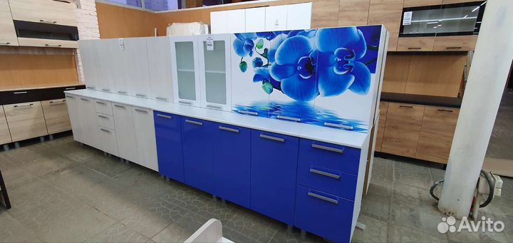Кухня Люкс 2м синяя