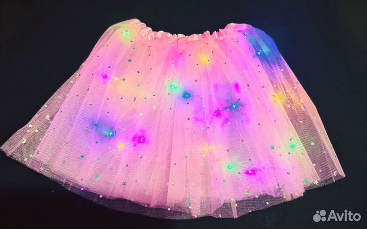 Юбка для девочки из фатина светящаяся