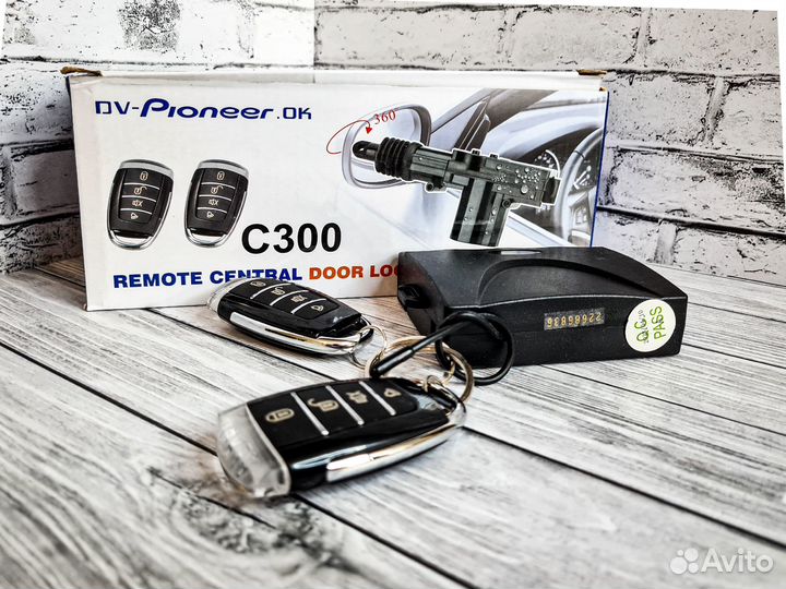 Центральный замок, Pioneer С300 с пультами - Новый
