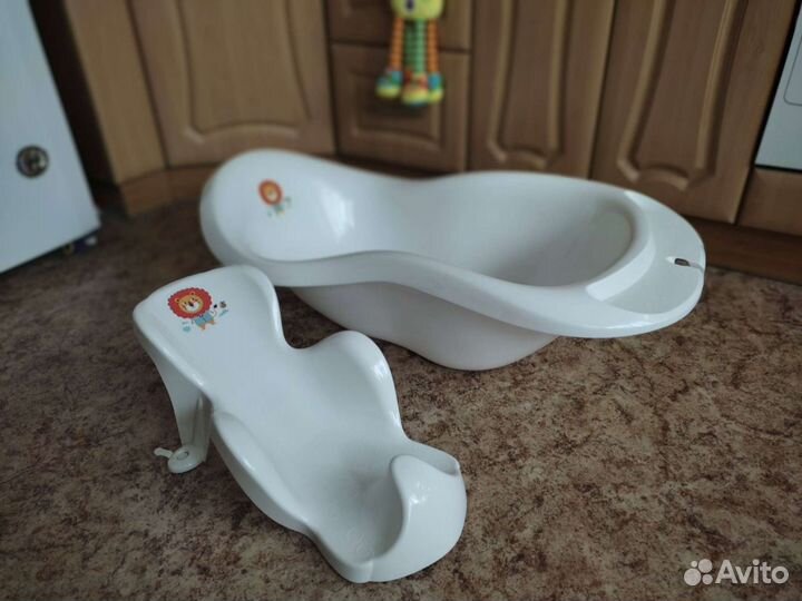 Детская ванночка и детская горка для купания