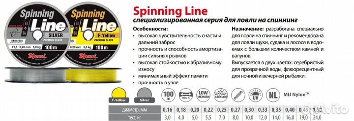 Леска Momoi Spin.Line 0,30мм,10,0кг150 м,5шт