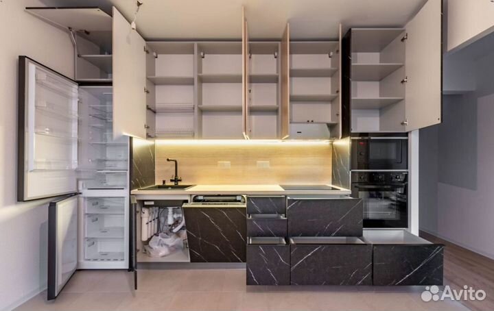 Кухня Гранит тёмный напрямую от фабрики на заказ