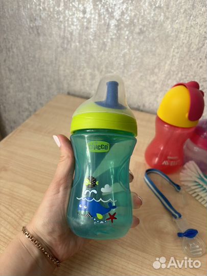 Детские поильники пакетом avent chicco