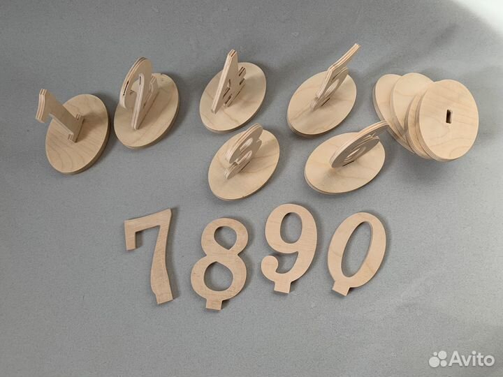 Номерки на столы Свадебный декор украшения