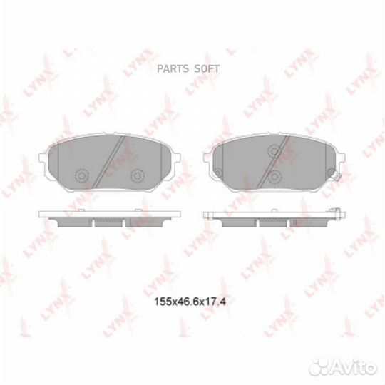 Lynxauto BD3627 Колодки тормозные дисковые перед