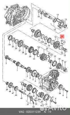 Ступица синхронизатора 02D 311 239