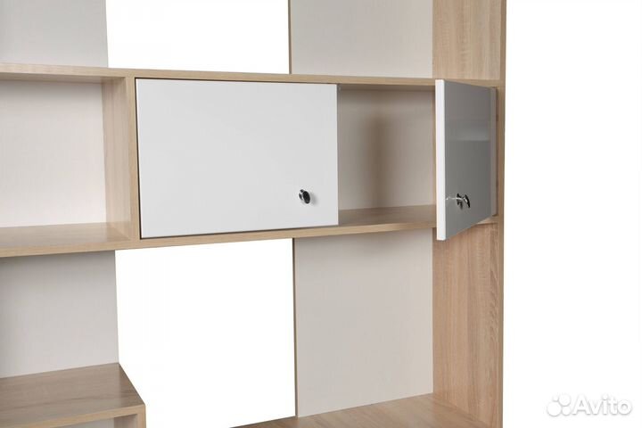 Стол ск 10 правый дуб сонома/белый, черный