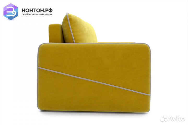 Диван еврокнижка Энерджи горчичный