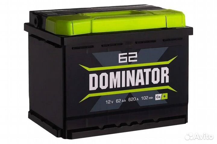 Аккумулятор автомобильный Dominator 62Ач обр.пол