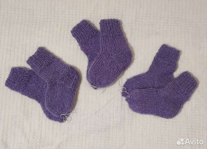 Носки шерстяные вязаные детские