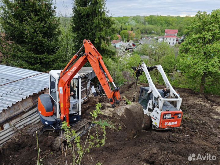 Услуги мини экскаватора копка земляные работы