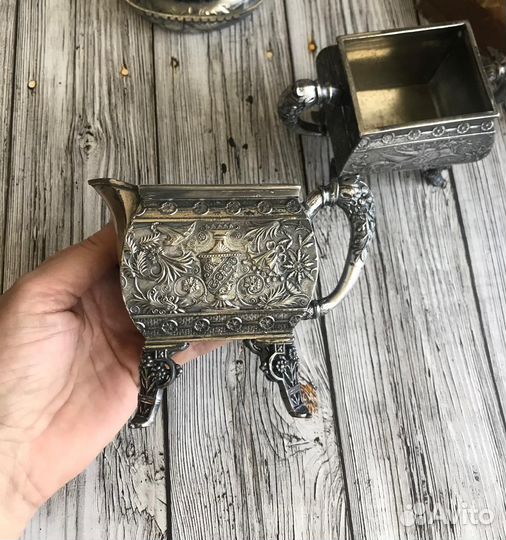 Старинная сахарница молочник США