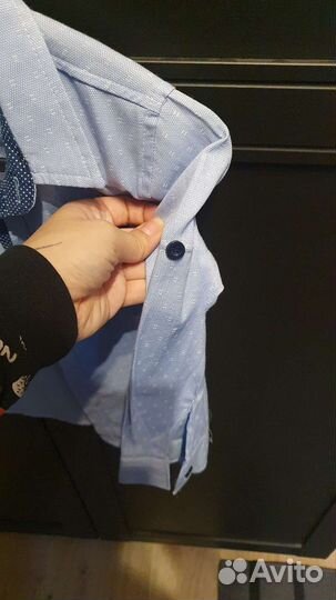 Рубашка для мальчика 110 голубая