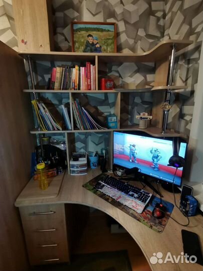 Компьютерный стол двухместный б/у