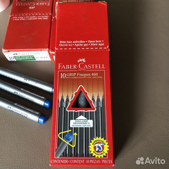 Ручка капиллярная Faber-Castell синяя, 0,4мм