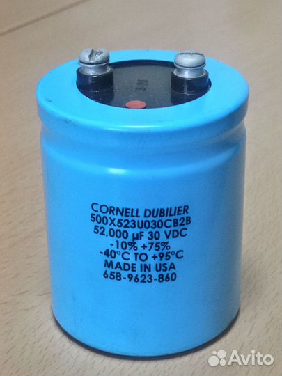 Конденсаторы Cornell Dubilier 52000uF x 30V