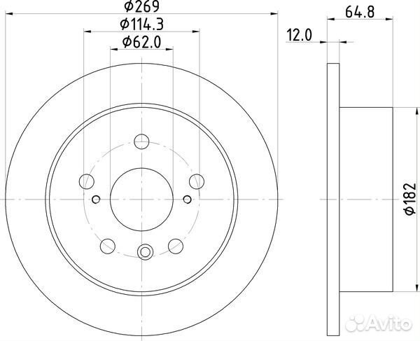 Диск тормозной зад ND1107K nisshinbo