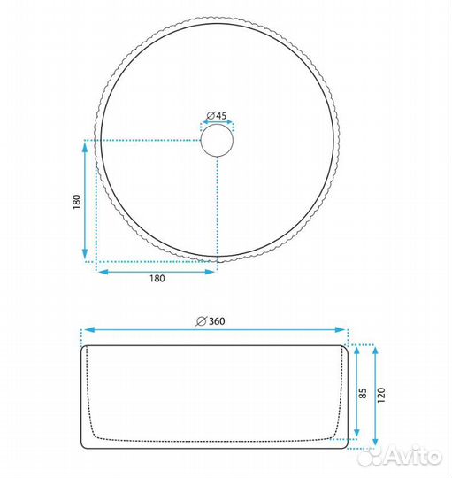 REA-U6945 Умывальник белый керамический
