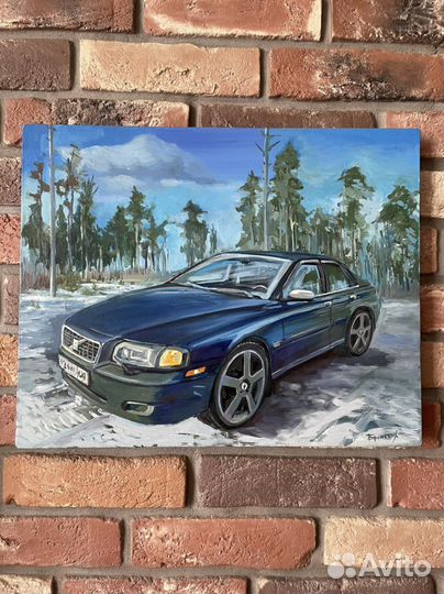 Картина маслом на холсте машина Volvo