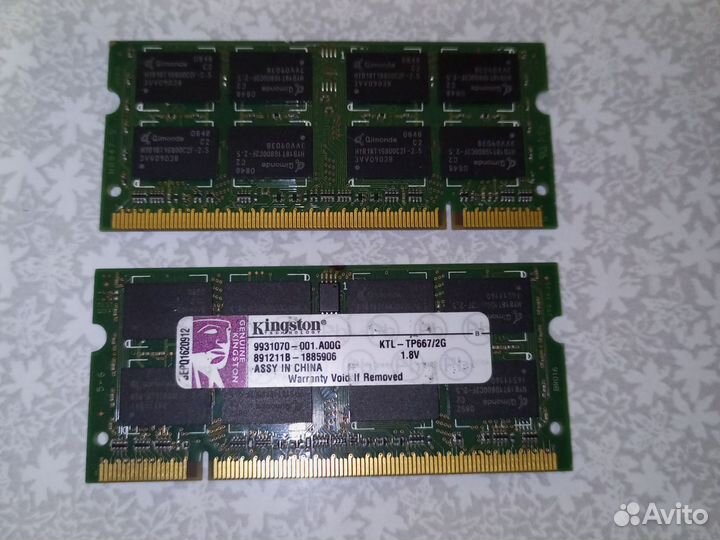 Оперативная память ddr1, ddr2