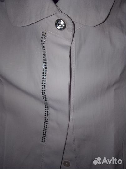 Блузка белая кофточка школа 116-122 отличное юбки