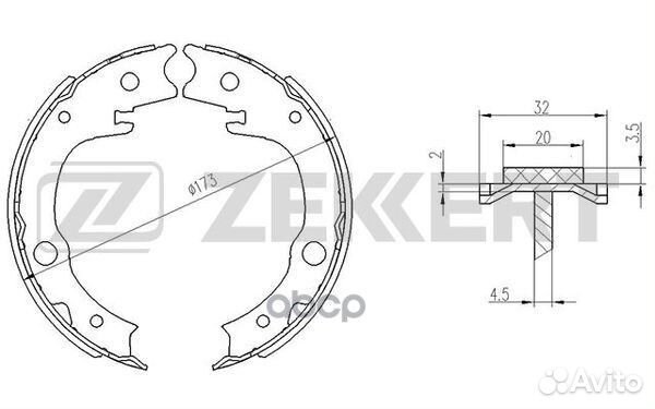 Колодки тормозные BK4097 Zekkert