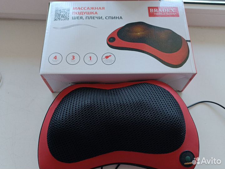 Массажная подушка Bradex шея,плечи,спина