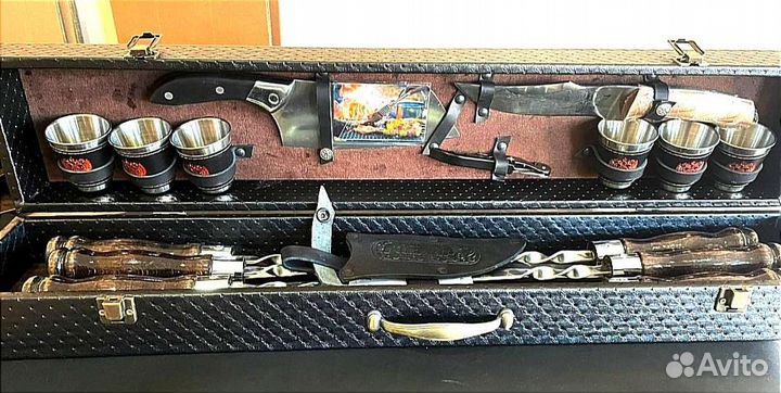 Подарочный набор с Шампурами ножом открывашкой