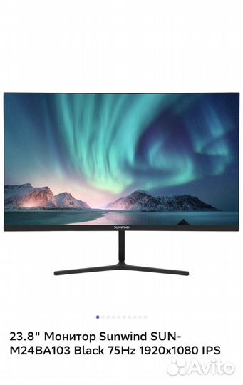 Монитор 24 дюйма 75 гц 1920x1080 IPS