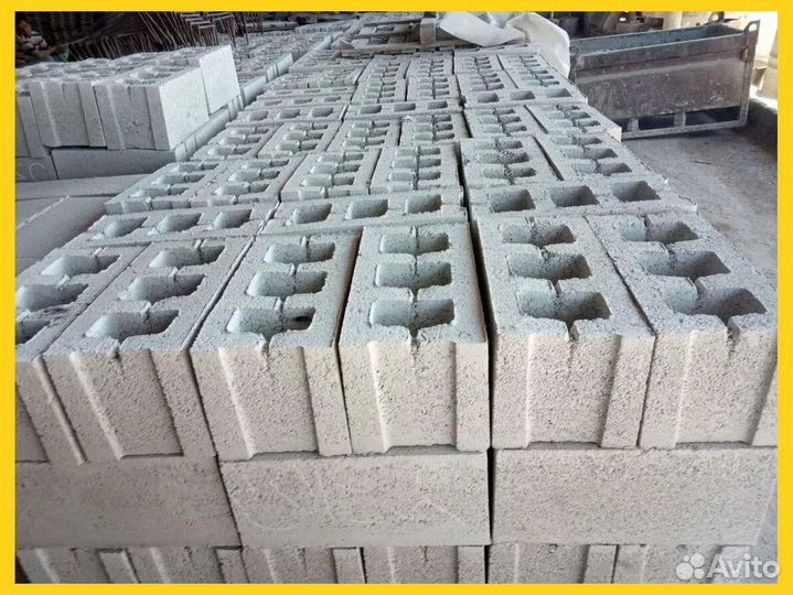 Керамзитобетонный блок полнотелый