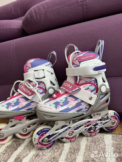 Роликовые коньки детские Reaction Rainbow