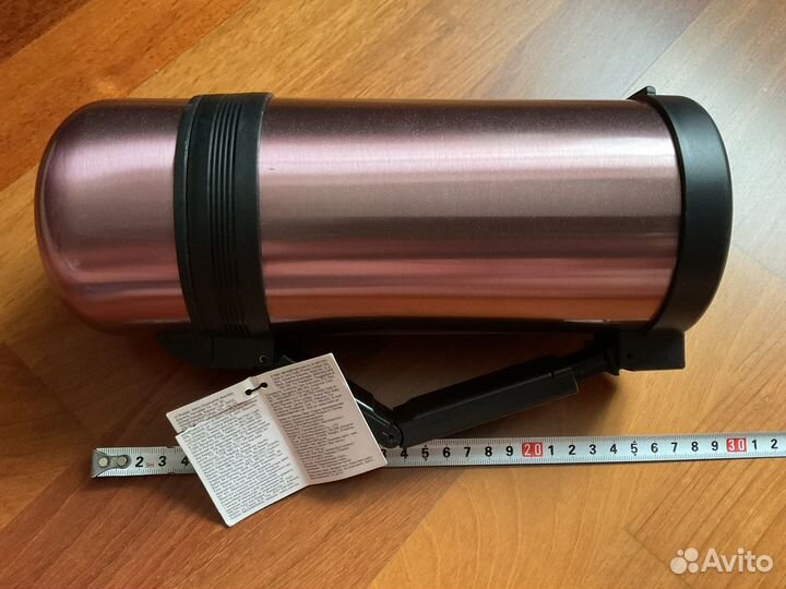 Термос 1,2 литра,новый,нержавстальной,с помпой