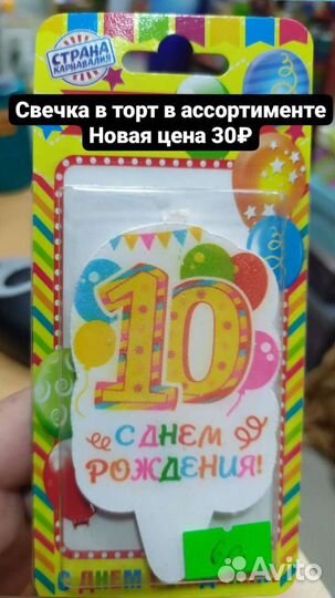 Свечка в торт