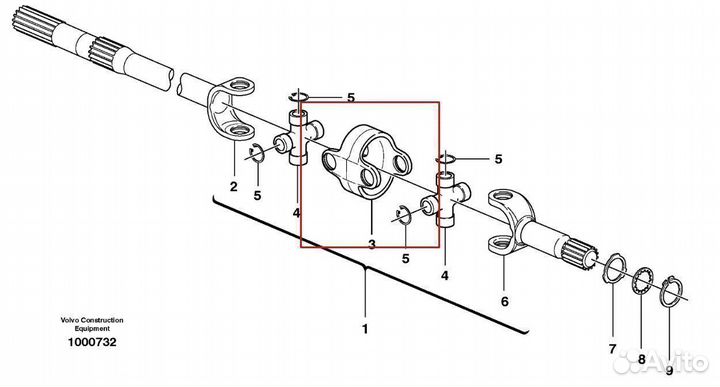 CA0519056 Фланец муфта соединительная полуоси