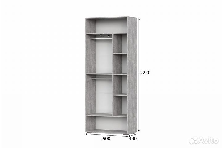 Шкаф двухстворчатый Грей