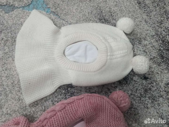 Шапка шлем для девочки 3-5 лет